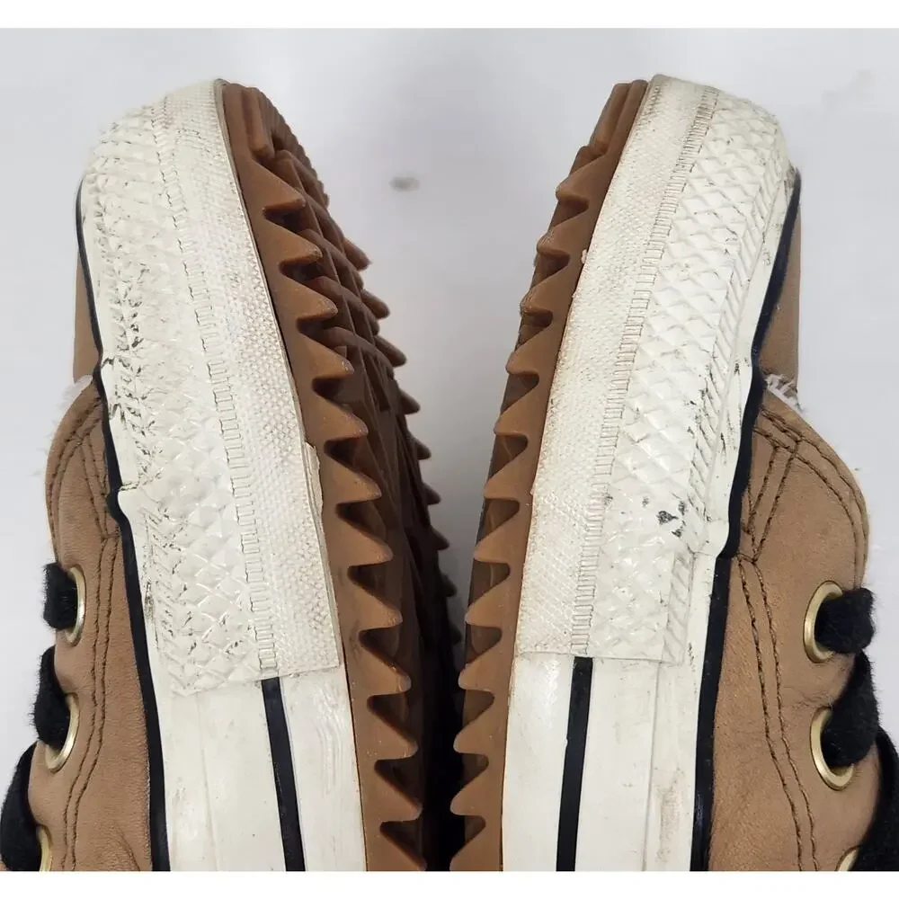 Converse All Star Sherpa Lined Leather Hiker Shoe 162479C Sz Men’s 7 Women’s 9